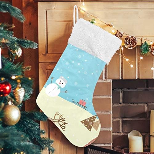 Qılmy Freevector Noel Köyü Noel Çorapları Kişiselleştirilmiş Büyük Noel Çorabı Sevimli Kar Tanesi Çorapları Noel Süslemeleri