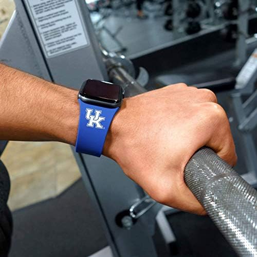 AFİNİTE bantları Kentucky Wildcats Silikon Spor saat kayışı Apple Watch ile Uyumlu (42/44 / 45mm-Kraliyet Mavisi)