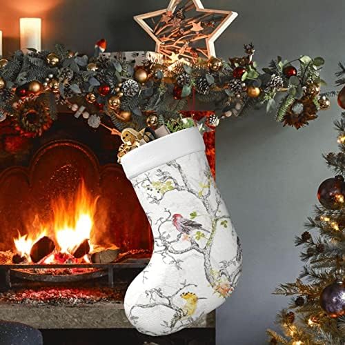 Gubndın Kuşlar ve Çiçek Led Noel Çorap Gece Lambası Süs Örme Dekorasyon hediye keseleri Çocuklar için Parti Aksesuar Kutlamaları