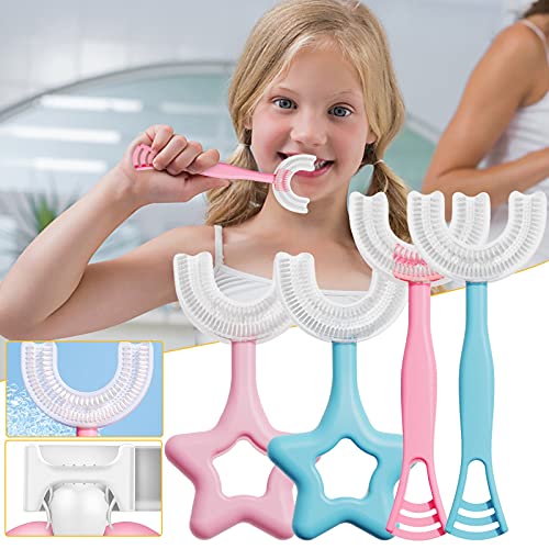 Simayixx Diş Fırçası çocuk U-şekilli Diş Fırçası 360° Kapsamlı Temizlik Beyazlatma Masaj Diş Fırçası U - Tipi Modelleme Diş Fırçası