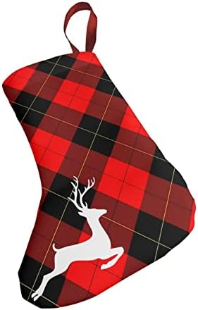 Agarespoes Noel Çorap Noel Klasik Süslemeleri için Tatil Aile Çiftlik Parti ağaç Dekor 3 Paket 7.5 İnç