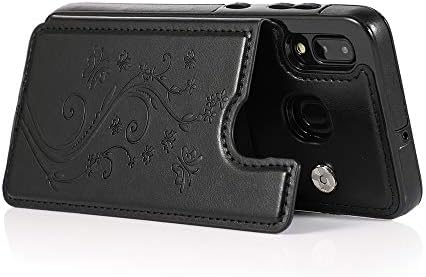 Telefon samsung kılıfı Galaxy A20 A30 Temperli Cam Ekran Koruyucu kartlıklı cüzdan Kapak Standı Flip Deri Cep Aksesuarları Glaxay