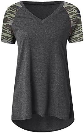 Kadın Raglan Kısa Kollu T Shirt Gevşek Yumuşak V Boyun Tunik Tee Tops Casual Yaz Temel Egzersiz Koşu Gömlek Tops