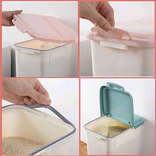 DİAOD Büyük Mutfak Pirinç saklama kutusu ile Tekerlek Tahıl Konteyner Vaka Mühürlü Plastik Pirinç Konteyner Un Pirinç Kutuları