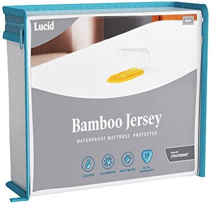 Bambu Jarse Yatak Koruyucusundan LUCİD Premium Rayon-Ultra Yumuşak-Su Geçirmez - Beyaz İkiz