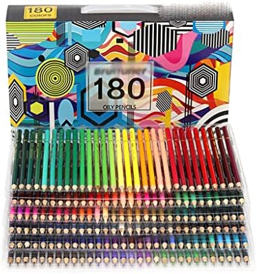 DİAOD 180 Yağ renkli kurşun kalem Yumuşak Ahşap Suluboya renkli kurşun kalem Çizim Kalem Okul Sanat Malzemeleri (Renk: A)