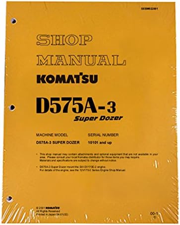 Komatsu Buldozer D575A-3 Serisi Atölye Onarım Servis El Kitabı-Üretici Parça Numarası-MPN SEBD022001