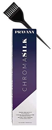 Pravana Chromasilk İpek ve Keratin Proteinli Kalıcı Krem Saç Rengi, 3 oz / 90 ml (Şık Fırça ile) Chroma İpek Krem Saç Rengi Boyası
