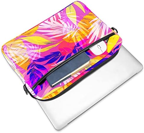 Tropikal Pembe Yaprak laptop çantası Kadınlar için Messenger omuzdan askili çanta 14.5 İn Laptop taşıma çantası İş Evrak Çantası