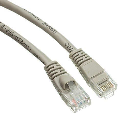 14 FT (4.2 M) Cat5e Ağ Ethernet UTP Yama Kablosu, 350Mhz, (14 Feet/4.2 Metre) PC/Yönlendirici / PS4 / Xbox/Modem Gri ED744403