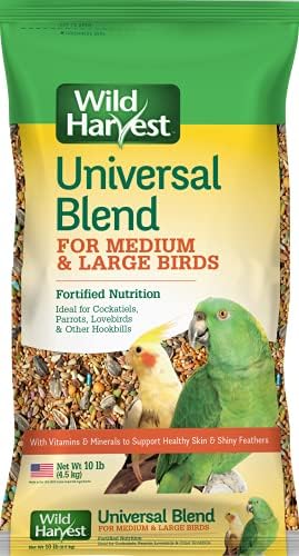 Yabani Hasat Orta ve Büyük Kuşlar için Evrensel Karışım 10 Pound, Güçlendirilmiş Beslenme