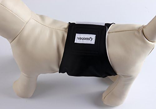 vecomfy Göbek Bantları Erkek Köpekler için 5 Paket, Premium Yıkanabilir Kullanımlık Küçük Köpek Göbek Wrap Sızdırmaz Köpek Bezi