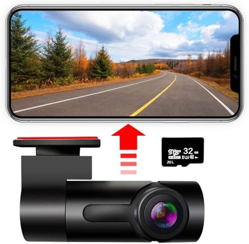 Güvenlik Kamera için Araç Dash kamera Ön Araba Video Mini Dashcam( 32 GB SD Kart Dahil), Telefon App 24 H Araba Park Monitör