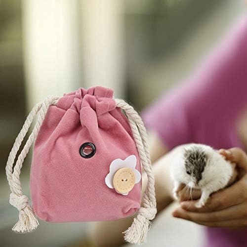 Evcil hayvan taşıyıcı çanta, Hamster Taşınabilir Nefes Giden Seyahat Çantası Hamster Şeker Planör Sincap, Pembe (6. 9x5.9x0.