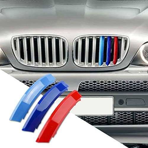N / H Kungkic M Renkli (Kırmızı Mavi Açık Mavi) Grille Ekle Trimler Şeritler BMW X5 E53 2004-2007 Aksesuarları ile Uyumlu