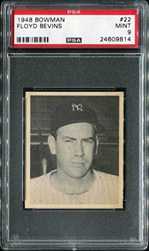 1948 Bowman 22 Floyd Bevins Psa 9 24609814-Beyzbol Şapkalı Eski Kartlar