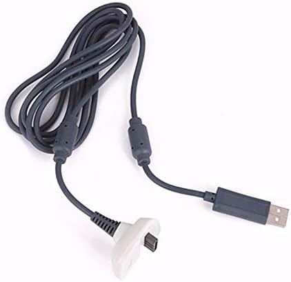 BEESCLOVER USB şarj kablosu Xbox 360 Kablosuz Oyun denetleyicisi için şarj kablosu kablosu Siyah