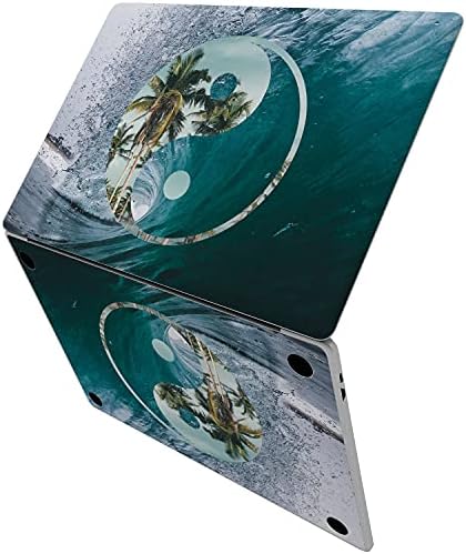 Lex Altern Vinil Cilt ile Uyumlu MacBook Hava 13 inç Mac Pro 16 Retina 15 12 2020 2019 2018 Deniz Dalga Ying Yang Mavi Okyanus