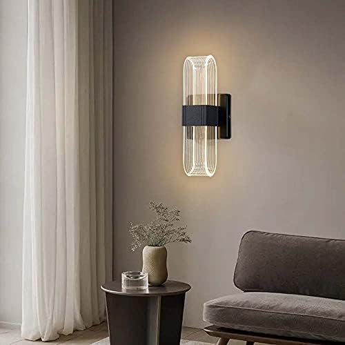 12 W LED Duvar Lambası, modern Kapalı alüminyum duvar aplik ışık, kısılabilir başucu Lambası, Oval Akrilik Duvar aydınlatma,