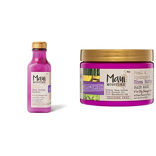 Maui Moisture Heal & Hydrate + Shea Yağı Şampuanı, Maui Moisture Heal & Hydrate + Shea Yağı Saç Maskesi ve Derinlemesine Nemlendirmek