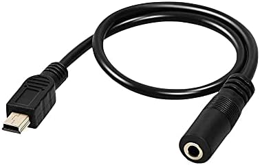 (2-Pack) Mini USB Erkek 3.5 mm Jack Kadın Ses Kablosu Kablosu için Aktif Klip Mic Mikrofon Dönüştürme Adaptörü (Mini USB)