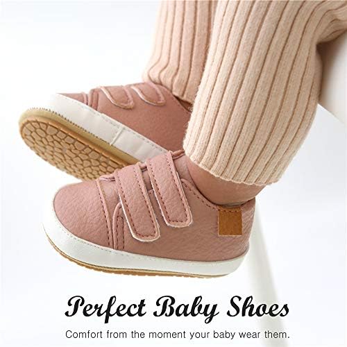 LAFEGEN Bebek Erkek Kız Ayakkabı Yumuşak Kaymaz Taban kanvas sneaker Toddler Yüksek Üst Ilk Yürüyüşe Ayakkabı (0-18Months)