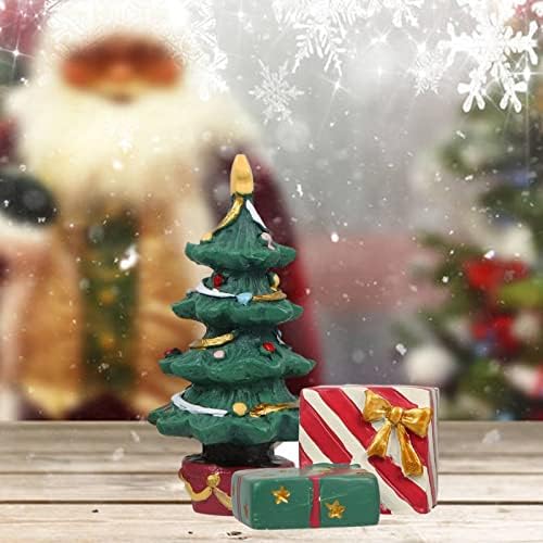 Noel Akvaryum Dekorasyon, noel Ağacı Reçine Oranment Balık Tankı Dekorasyon için Tatil Balık Tankı Malzemeleri masa süsü