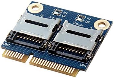Tekıt Çift Mikro SD (TF) Kart Mini PCI-E Express Yarım Braket ile Hafıza Kartı Okuyucu (2 Mikro SD Mini PCI-E)