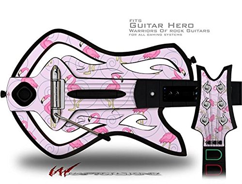 Flamingolar üzerinde Pembe Çıkartması Tarzı Cilt - uyar Warriors Rock Guitar Hero Gitar (GİTAR DAHİL DEĞİLDİR)