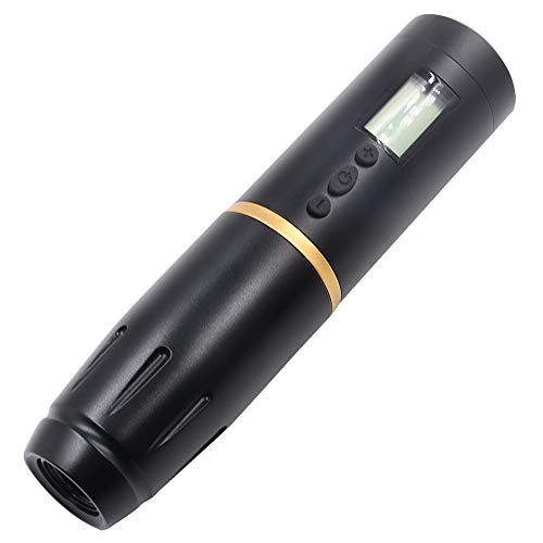 Yuelong Kablosuz Dövme Kalemi Seti-Kablosuz Güç Kaynağı LED Ekranlı Döner Pil Kalem Dövme Kartuşu Makinesi Dövme Kalemi Seti