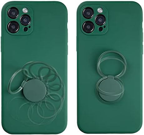 El için Cep Telefonu Halka Tutucu, Parmak ve Kılıf için Manyetik Telefon Arka Halka Kavrama (Koyu Yeşil)