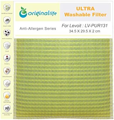 Levoit için OriginalLife Ultra Yıkanabilir Yeniden Kullanılabilir Hava Temizleyici Filtre: LV-PUR131
