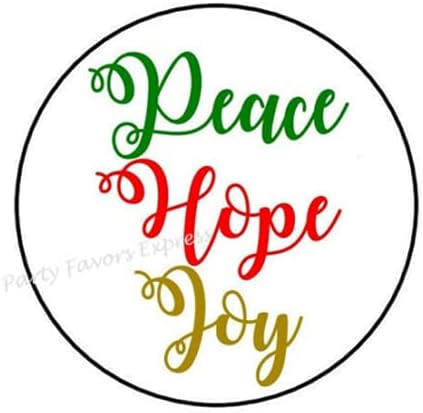1.5 İnç Barış Sevinç Umut Noel Çıkartmalar-Noel Çıkartmalar-Motivasyon Çıkartmalar Zarf Mühürler Etiketler-D AA61RK (180 Adet)