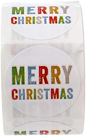Onsınıc 500 Adet Merry Christmas Etiketler Etiket Xmastags Tatil Zarf Dekorasyon Hediye