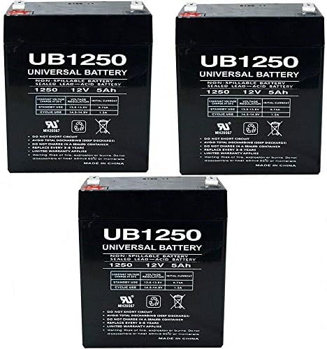 3 Adet UPG UB1250 12 V 5AH SLA Yedek Pil, APC be350u ile Uyumlu
