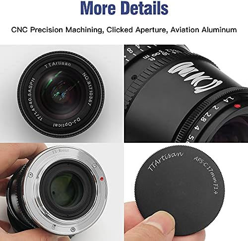 TTArtisan 17mm F1.4 APS-C Manuel odak lensi için Fuji X Dağı Kamera Gibi X-A10 X-A20 X-A3 X-A5 X-A7 X-M1 X-M2 X-H1 X-T10 X-T20