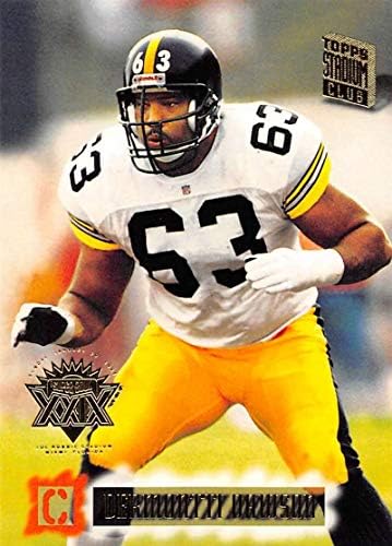1994 Stadyum Kulübü Süper Takımlar Süper Kase Futbol 265 Dermontti Dawson Pittsburgh Steelers Topps'den Resmi NFL Ticaret Kartı