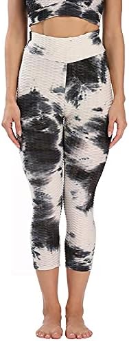 LOVEELY Bayan Eşofman Altı Yüksek Bel Koşu Kravat-Boya Egzersiz Tayt Yoga Pantolon Hızlı Kuru Tayt Pantolon