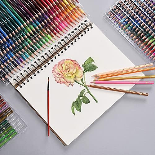 FKSDHDG 180 Renk Suluboya Çizim Seti Renkli Kalemler Sanatçı Boyama Eskiz Ahşap renkli kurşun kalem Okul Sanat Malzemeleri (Renk: