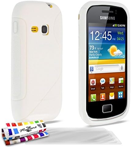 3 Ultra Net Ekran Koruyuculu Samsung Galaxy Mini 2 için MUZZANO Orijinal Le S Premium Esnek Kabuk Kılıfı-Beyaz