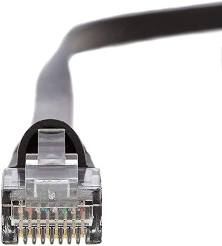 InstallerParts Ethernet Kablosu CAT6 Kablo Düz 15 FT-Siyah-Profesyonel Seri-10 Gigabit/Sn Ağ / Yüksek Hızlı İnternet Kablosu,
