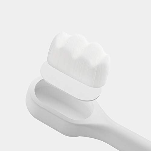 Ekstra Yumuşak Diş Fırçası Nano Diş Fırçaları ile 10000 Kıllar ile Dil ve Yanak Temizleyici 4 Paketi Beyaz Siyah (Miktar: 4)