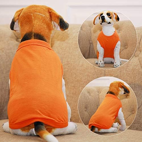 10 Parça Köpek Gömlek Boş Giysiler, Köpek T-Shirt Kedi Giyim Köpek Yelek Pamuk Gömlekler Pet Nefes Yumuşak Temel Giysi için Küçük