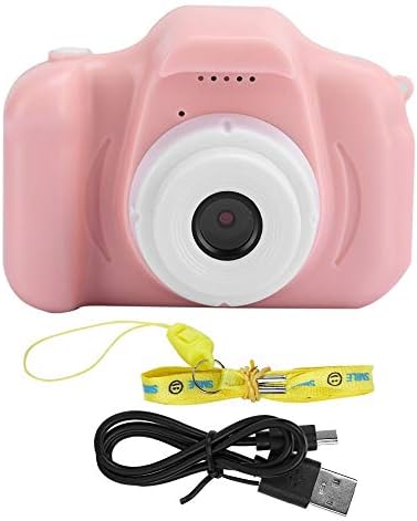 Çocuk Kamerası, Tek Tıklamayla Odaklama Çocuk Kamerası Fotoğraf Çekmek için Kordonlu Taşınabilir Video Zekası(Pink-Pure Edition)