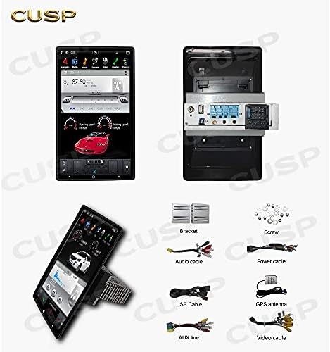 CUSP Android Araba Stereo Radyo GPS Navigasyon 2 DİN Bir DİN Evrensel 13.6 inç Dikey Ekran PX6 4G + 64G Elektronik Rotasyon Kafa
