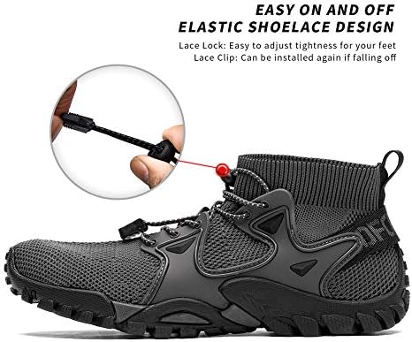 SOBASO Erkek yürüyüş ayakkabıları Trail koşu ayakkabıları Şık Kaymaz Spor Yürüyüş Koşu Çorap Sneakers