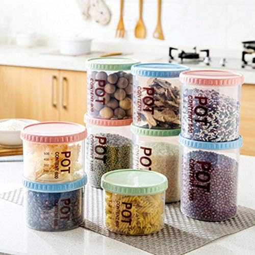 Vaskey Mutfak Plastik Tahıl Depolama Tankı Görünür Şeffaf Mühürlü Can Çok tahıl Kavanoz Çay Tankı Gıda Depolama Kavanoz