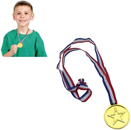 SouiWuzi Altın Madalya Oyuncaklar 12 Pcs Çocuk Kazananlar Altın Madalya Yaratıcı Plastik Madalya için çocuk Spor Günü Çocuk Parti