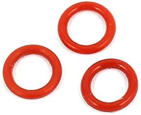 EuısdanAA 100 Adet 6mm x 1mm Kauçuk O-Ringler NBR ısıya Dayanıklı sızdırmazlık Halkası Grommets Kırmızı (100 piezas 6mm x 1mm