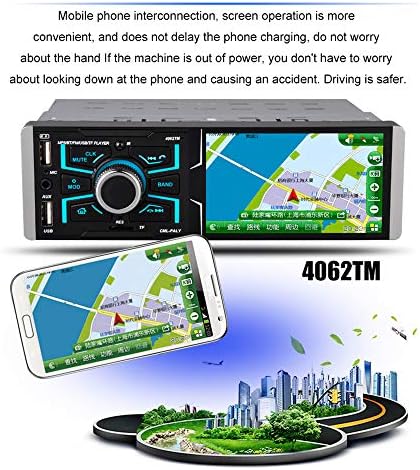 BOOMBOOST araba Bluetooth Stereo alıcı araba radyo ile 4.1 inç dokunmatik ekran 7-Renk düğmesi ışık MP5 MP4 kart konak çalar